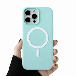 Apple iPhone Magnetic Wireless Charging Phone Case Anti Drop Light Mint Green